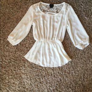 Chiffon rue 21 white blouse